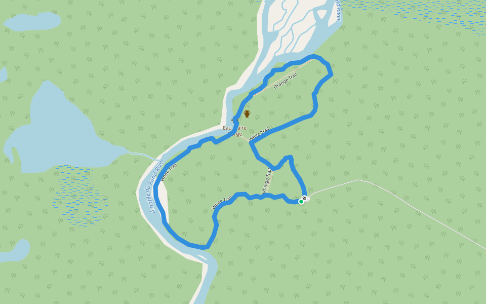 White Trail walking route map in Mattawa