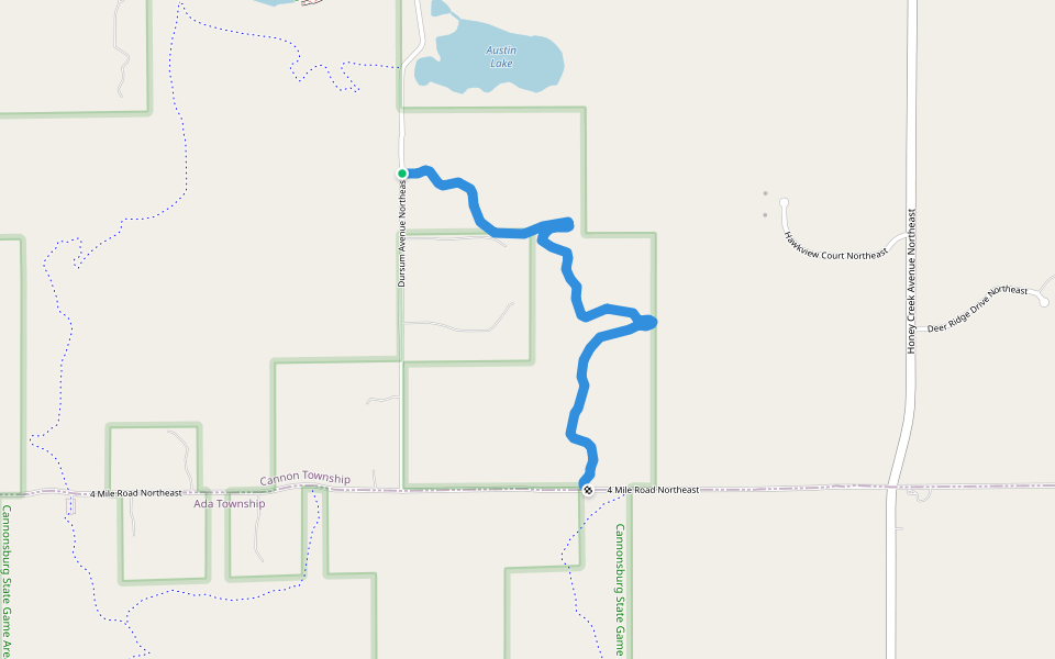 Egypt Valley Sect2 walking route map in Ada