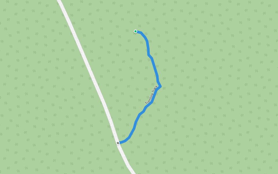 Tramline Track walking route map in Nunamara