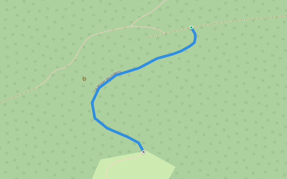 Le sentier des Indiens walking route map in Sorvilier