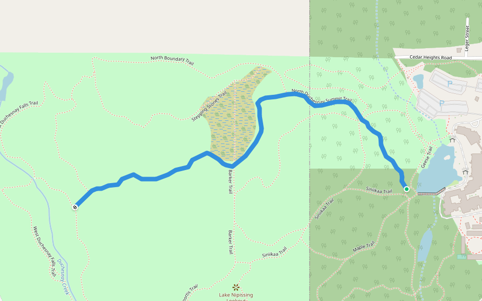 North Duchesnay Summit Trail