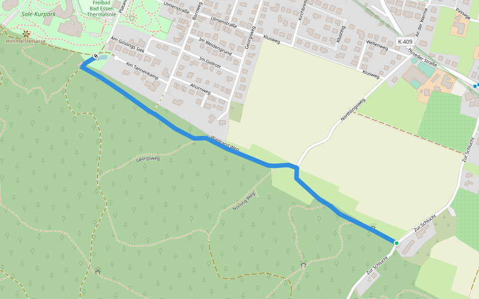 Waldrand Weg walking route map in Bad Essen