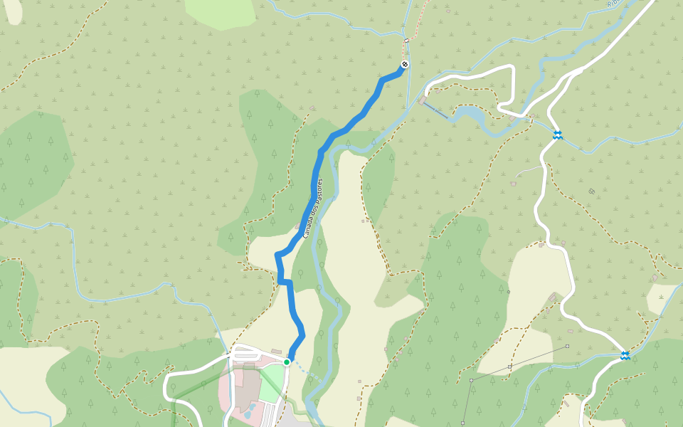 Canada dos Pastores walking route map in Covilhã