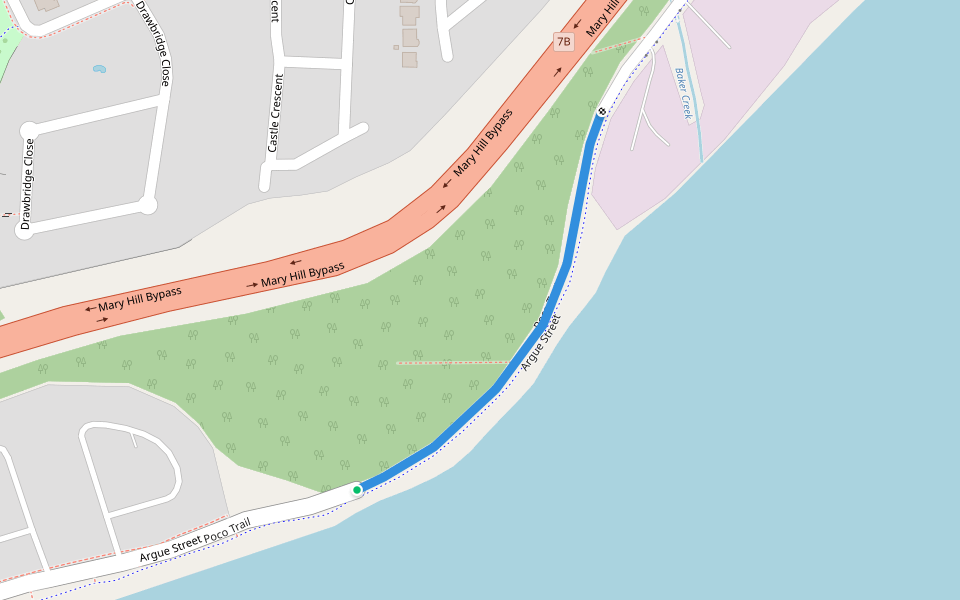 Argue Street walking route map in Port Coquitlam