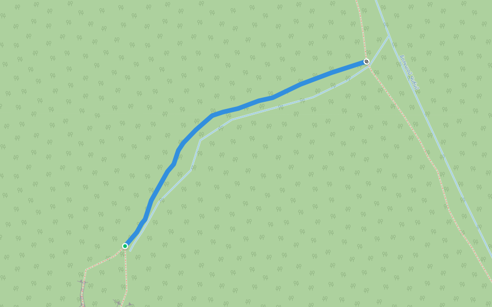 Чиб4 walking route map in Chibii