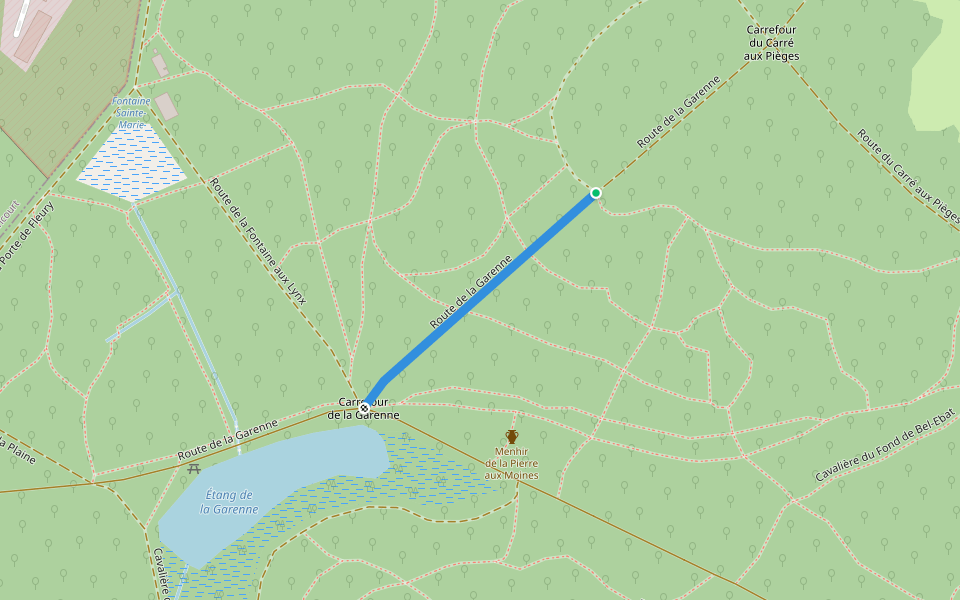 Route de la Garenne walking route map in Clamart