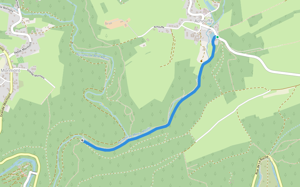 Single Bevers walking route map in Houffalize
