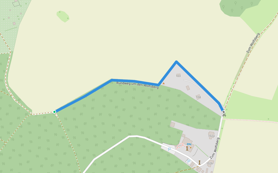 Rundweg um den Wolfsberg walking route map in Reinhardtsdorf-Schöna