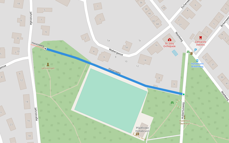 Hasenweg walking route map in Hollabrunn