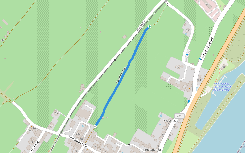 Kammerlsteig walking route map in Weißenkirchen in der Wachau