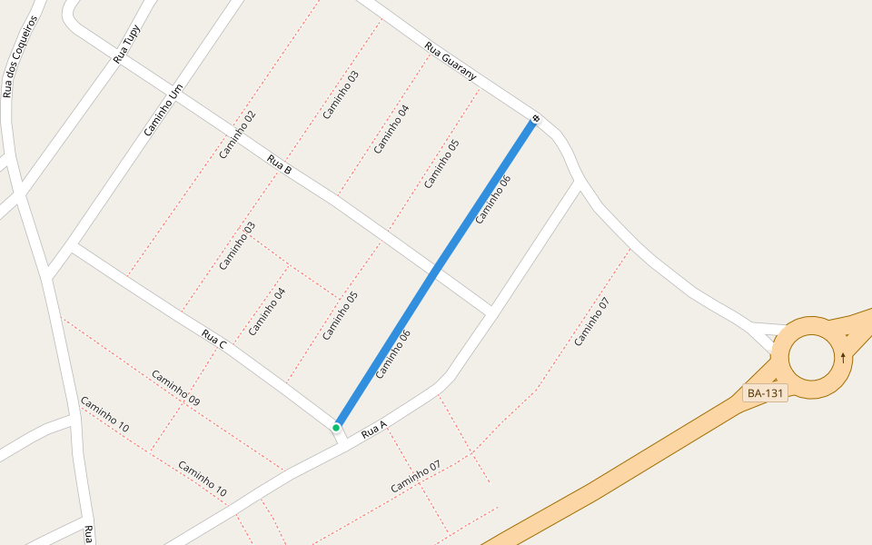 Caminho 06 walking route map in Senhor do Bonfim