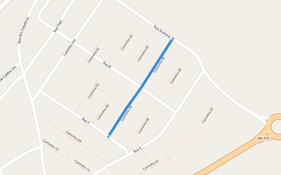 Caminho 05 walking route map in Senhor do Bonfim