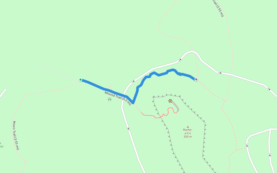 Mound Trail (0.3 mi) walking route map in Friendship