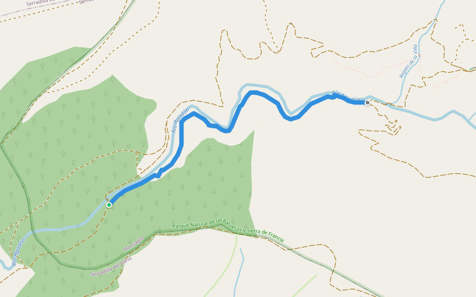 GR-10 walking route map in Monsagro