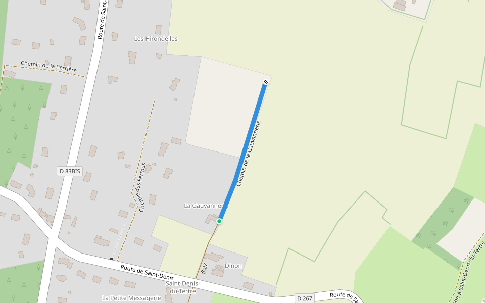 Chemin de la Gauvannerie walking route map in Saint-Mars-la-Brière