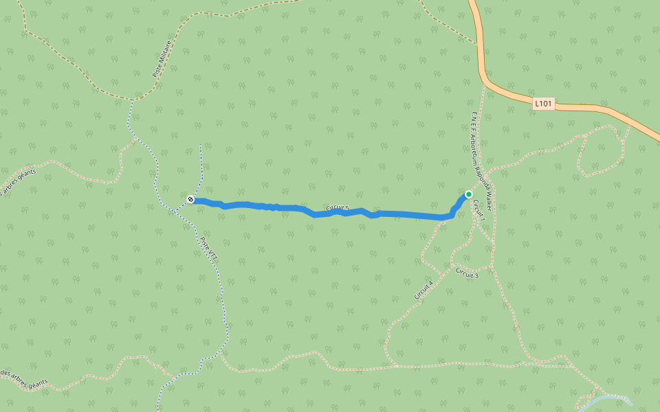 Circuit 5 walking route map in AKANDA