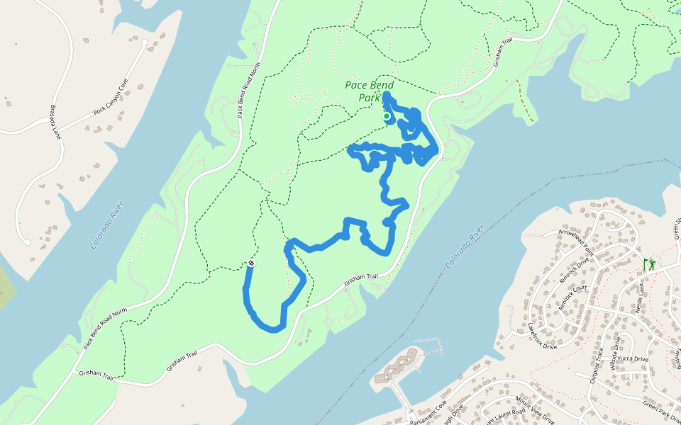 Wookiee Way walking route map in Spicewood