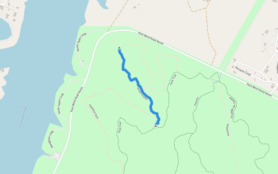 South Croton walking route map in Spicewood