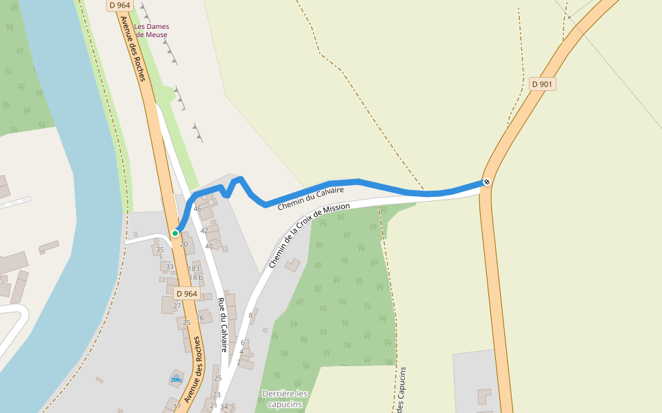 Chemin du Calvaire walking route map in Saint-Mihiel