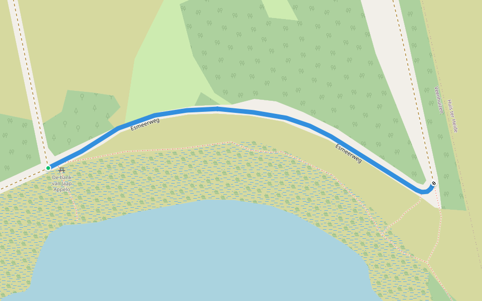 Esmeerweg walking route map in Huis Ter Heide