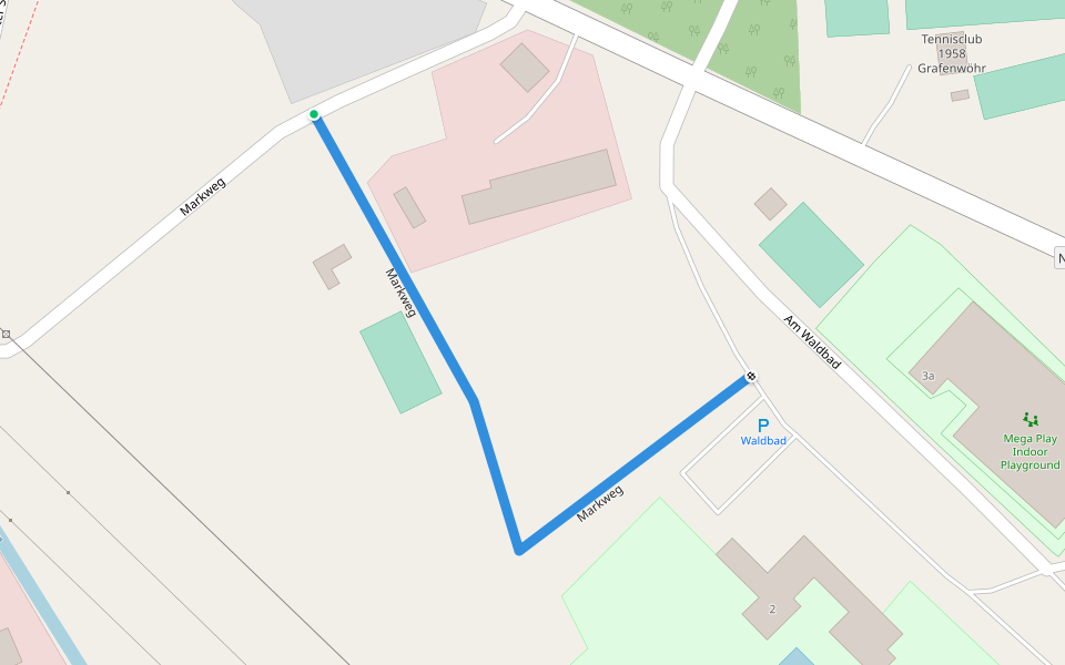 Markweg walking route map in Grafenwöhr
