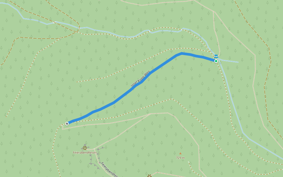 Josef Kopp Weg walking route map in Hornberg