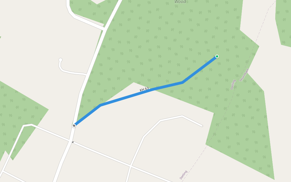 KH 63 walking route map in Detling