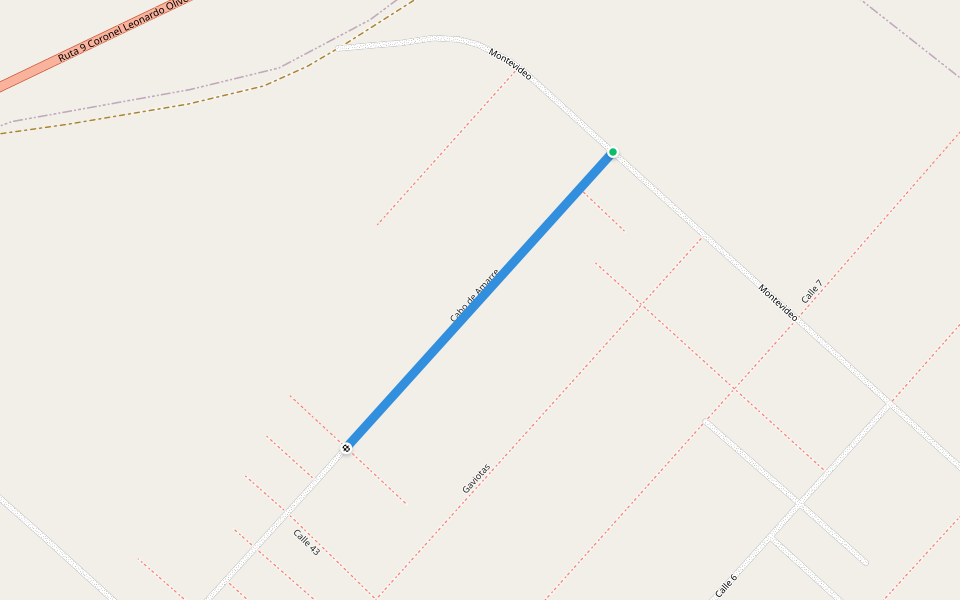 Cabo de Amarre walking route map in La Esmeralda