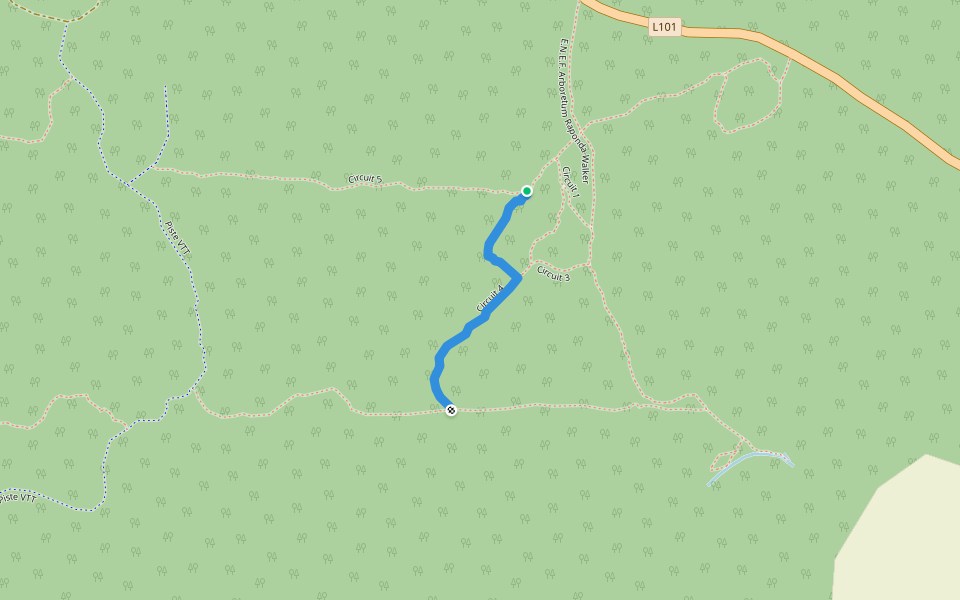 Circuit 4 walking route map in AKANDA