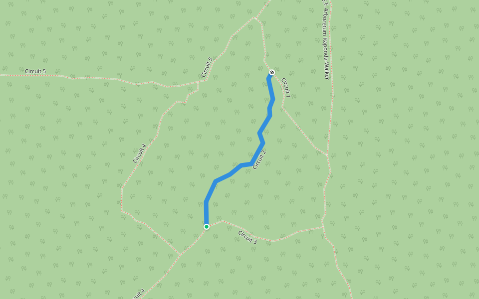 Circuit 2 walking route map in AKANDA