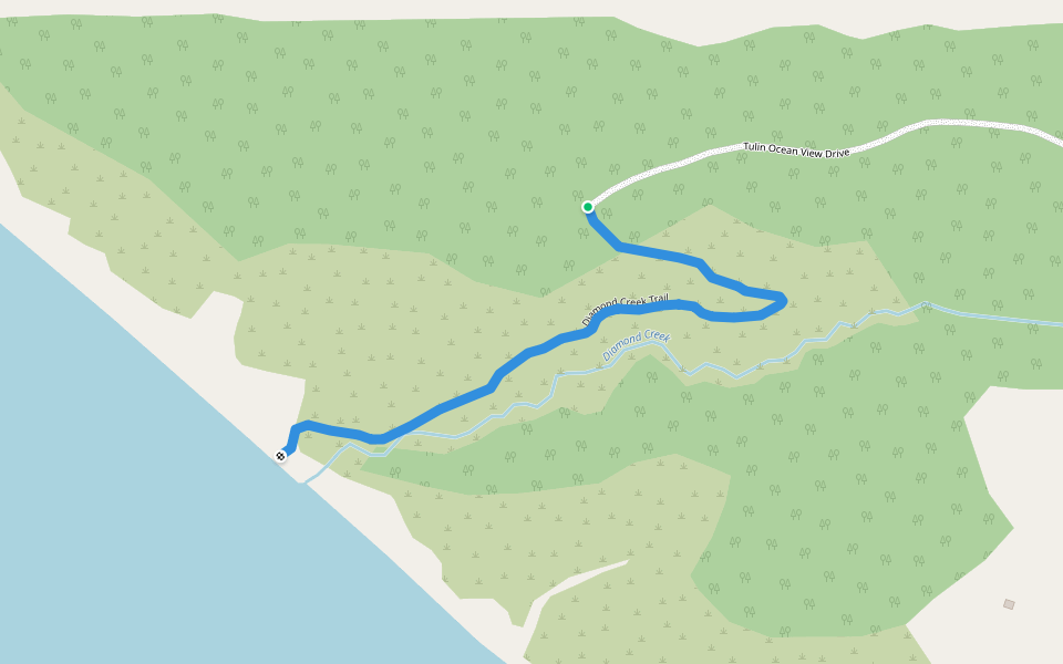 Diamond Creek Trail walking route map in Diamond Ridge