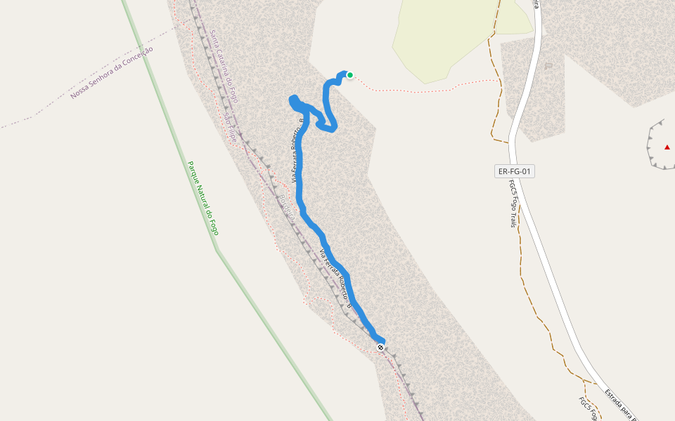 Via Ferrata Roberto - B walking route map in Nhuco