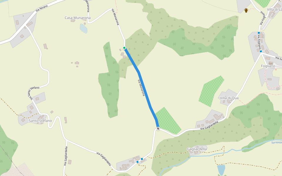 Via Monarona walking route map in MARANELLO