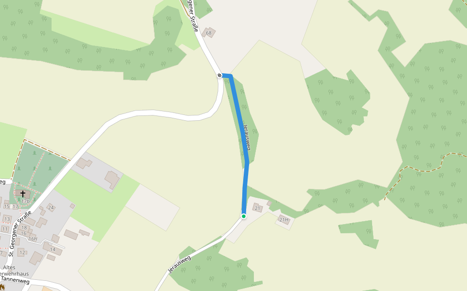 Jerausweg walking route map in Klagenfurt am Wörthersee
