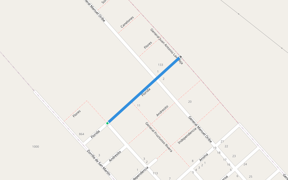 Florida walking route map in Ecilda Paullier