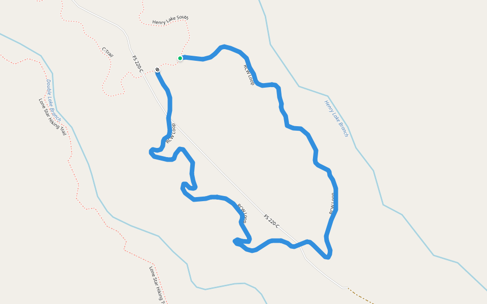 RCW Loop walking route map in Shepherd