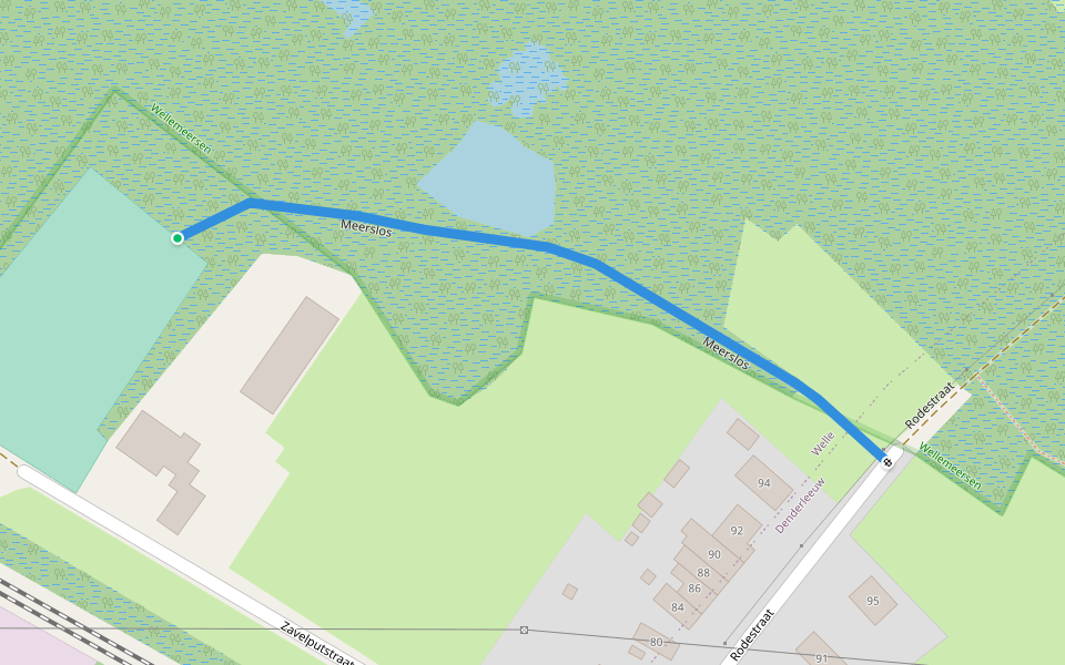 Meerslos walking route map in Denderleeuw