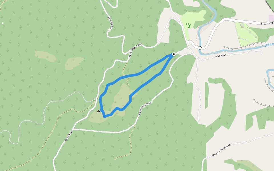Swallows Track walking route map in Herbert