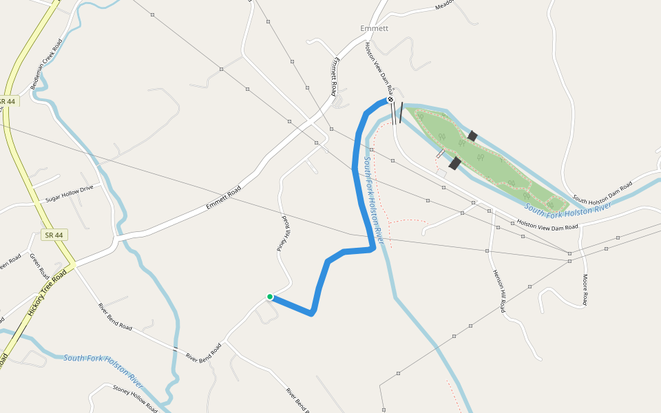 Emmett Trail walking route map in Bristol