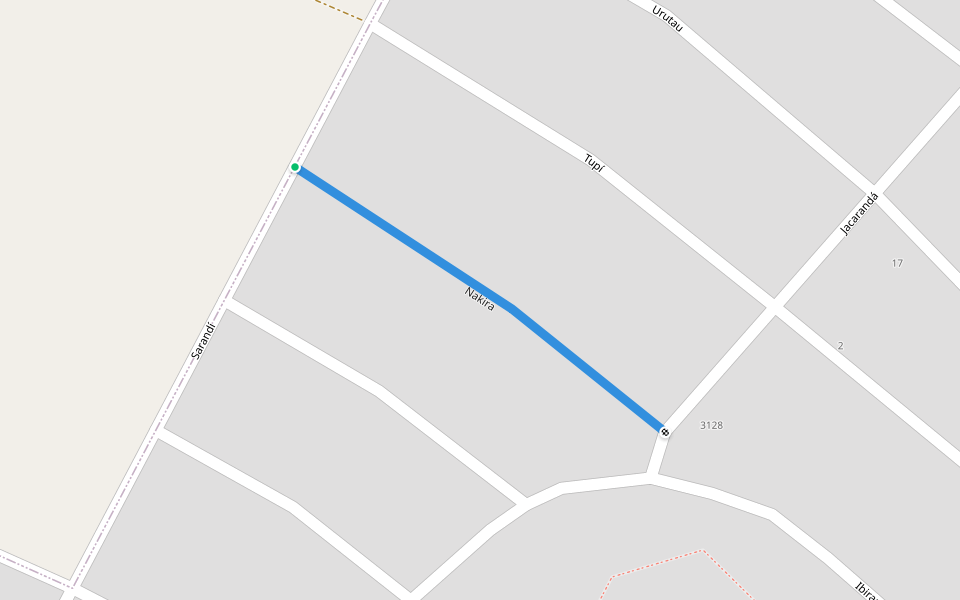 Nakira walking route map in 25 de Agosto