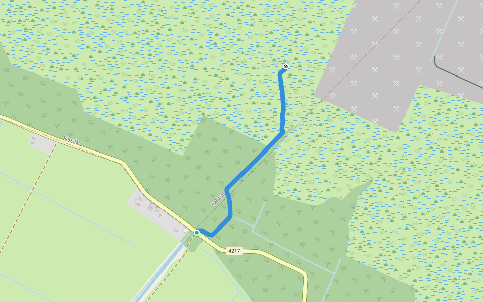 Aukštumalos pažintinis takas walking route map in Rūgaliai