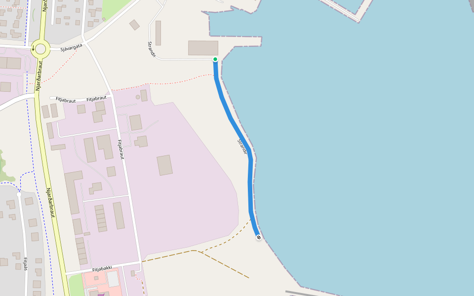 Strandir walking route map in Grindavík