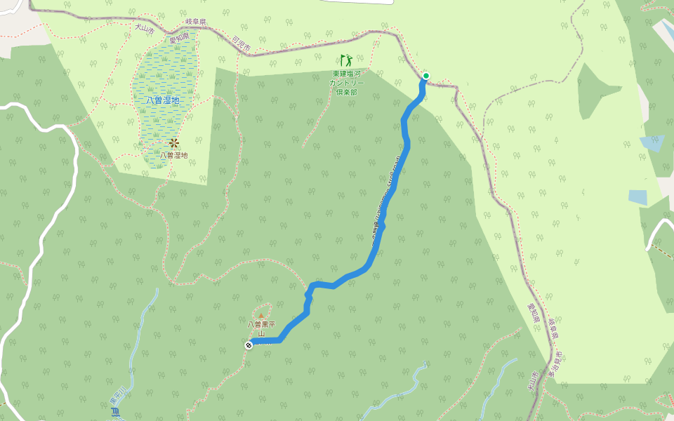 一の門線 (Ichinomon Stroll road) walking route map in Kani