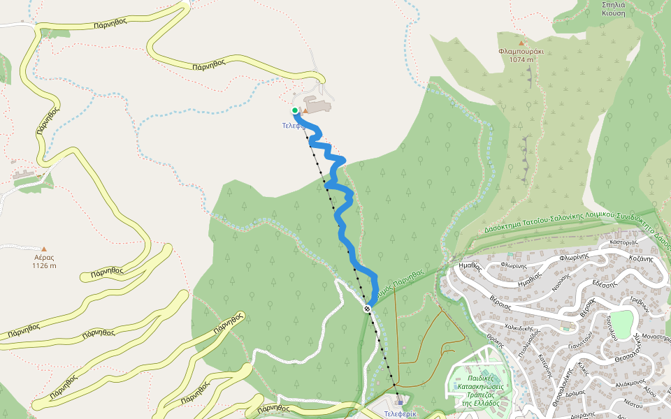 Σκαλάκια walking route map in Parnitha