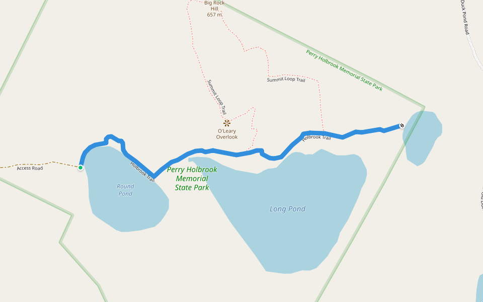 Holbrook Trail walking route map in Sheffield