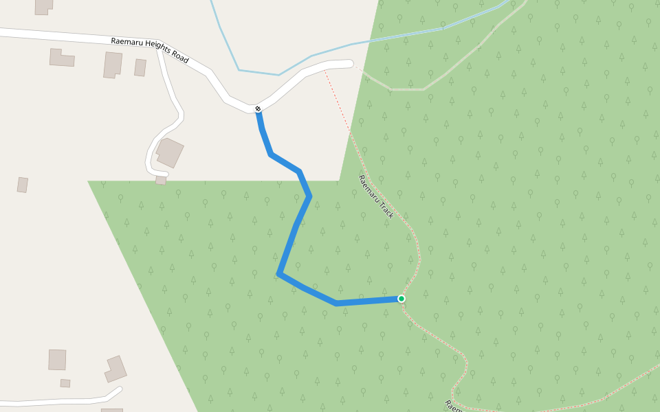 Alternate Track NOT recommended walking route map in Arorangi