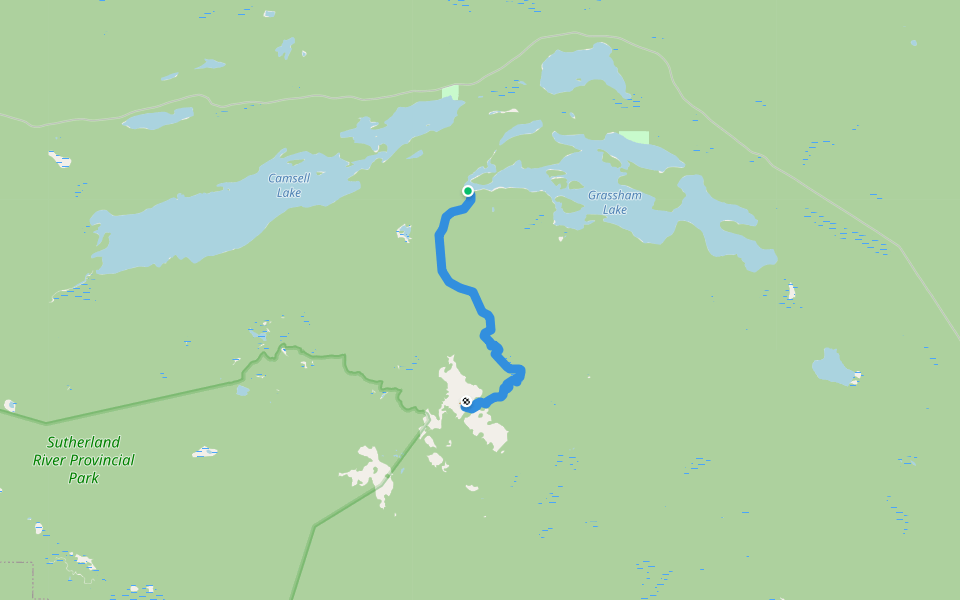Shass Mountain Trail walking route map in Fort St. James