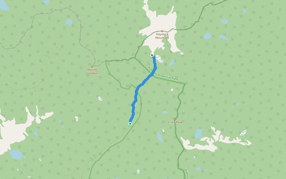 Sanca Creek Trail walking route map in Boswell