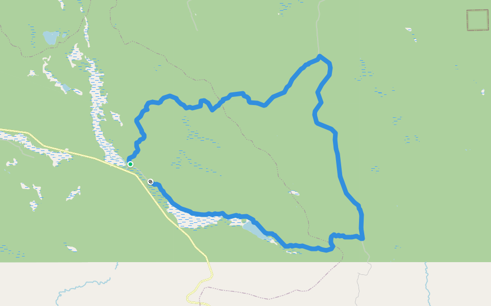 Houston Snowmobile Dungate Trails walking route map in Houston