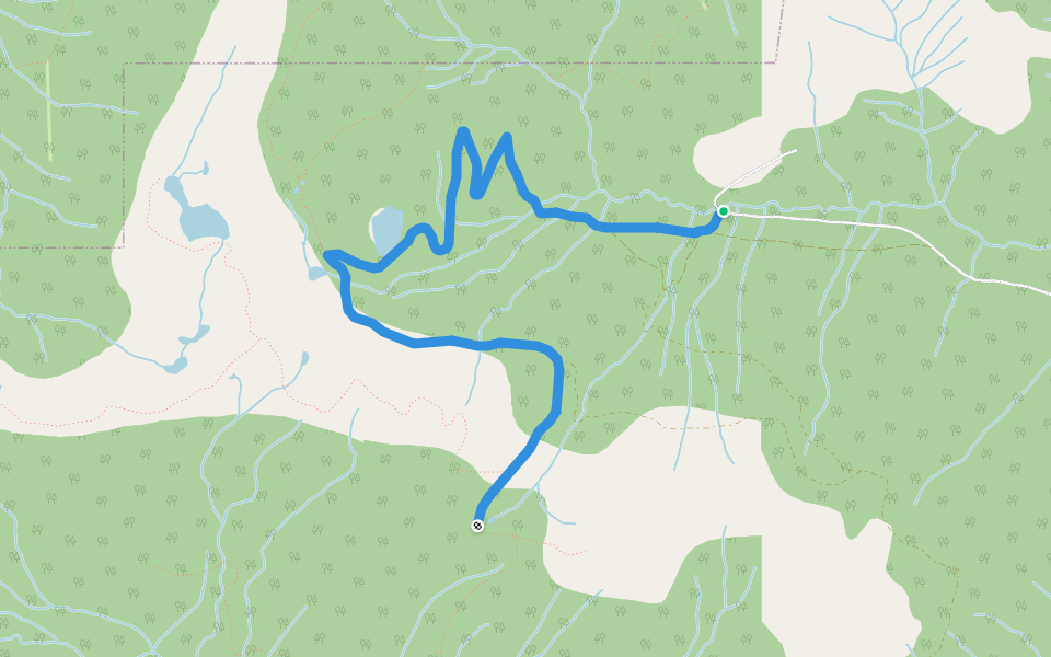 Cowmoose Mountain walking route map in Tumbler Ridge